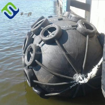Durchmesser 0,3-4,5 m Pneumatischer Marine-Fender in Ketten- und Reifennetz oder Sling-Typ